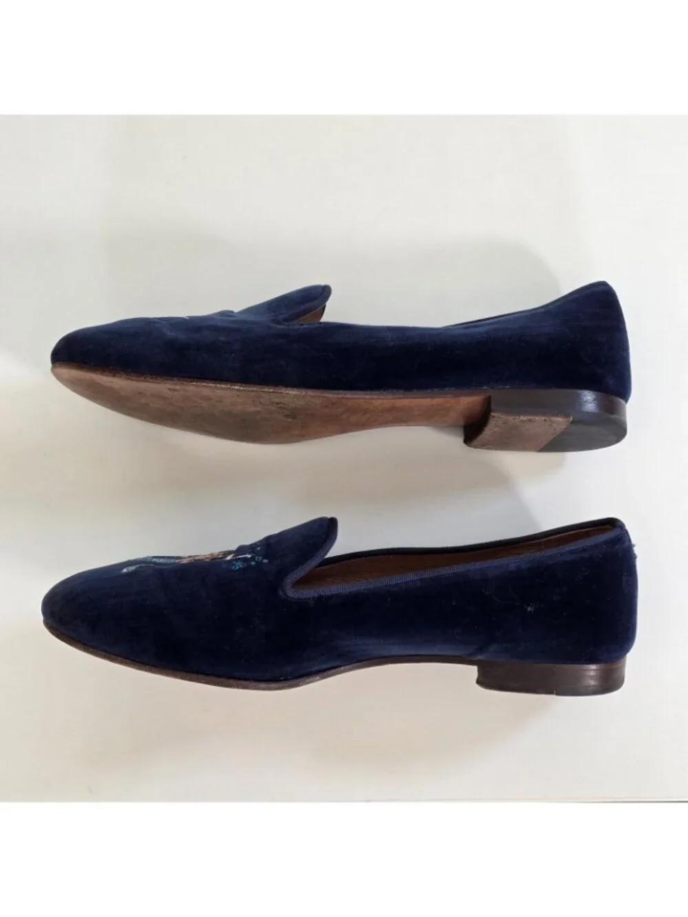 Stubbs Wootton SPLIT SIZE 11 R 11.5 L Velvet Smoking Slippers Mermaid R Merman L